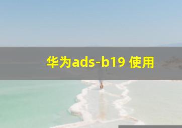 华为ads-b19 使用